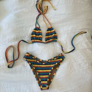 MONTCE Caribbean Stripe bikini top and bottom